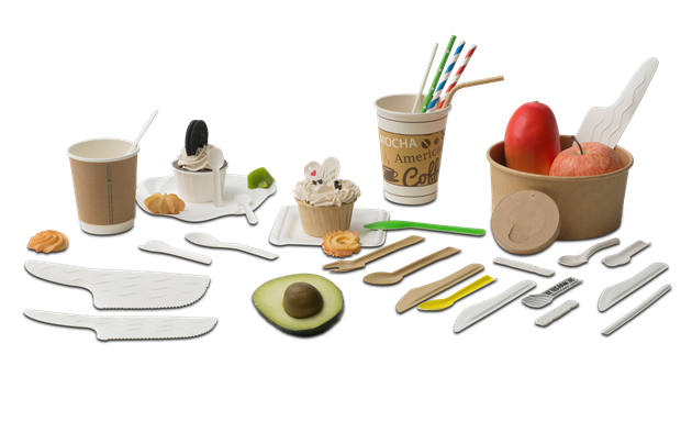 Molded paper cutlery set