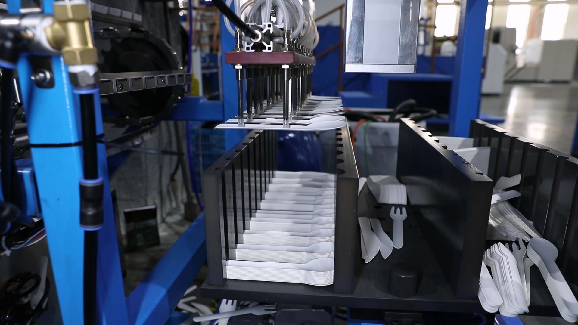 Robotic suction transfer into forming mold