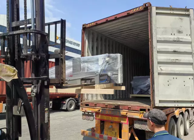 OYANG packaging machine forklift transfer within warehouse