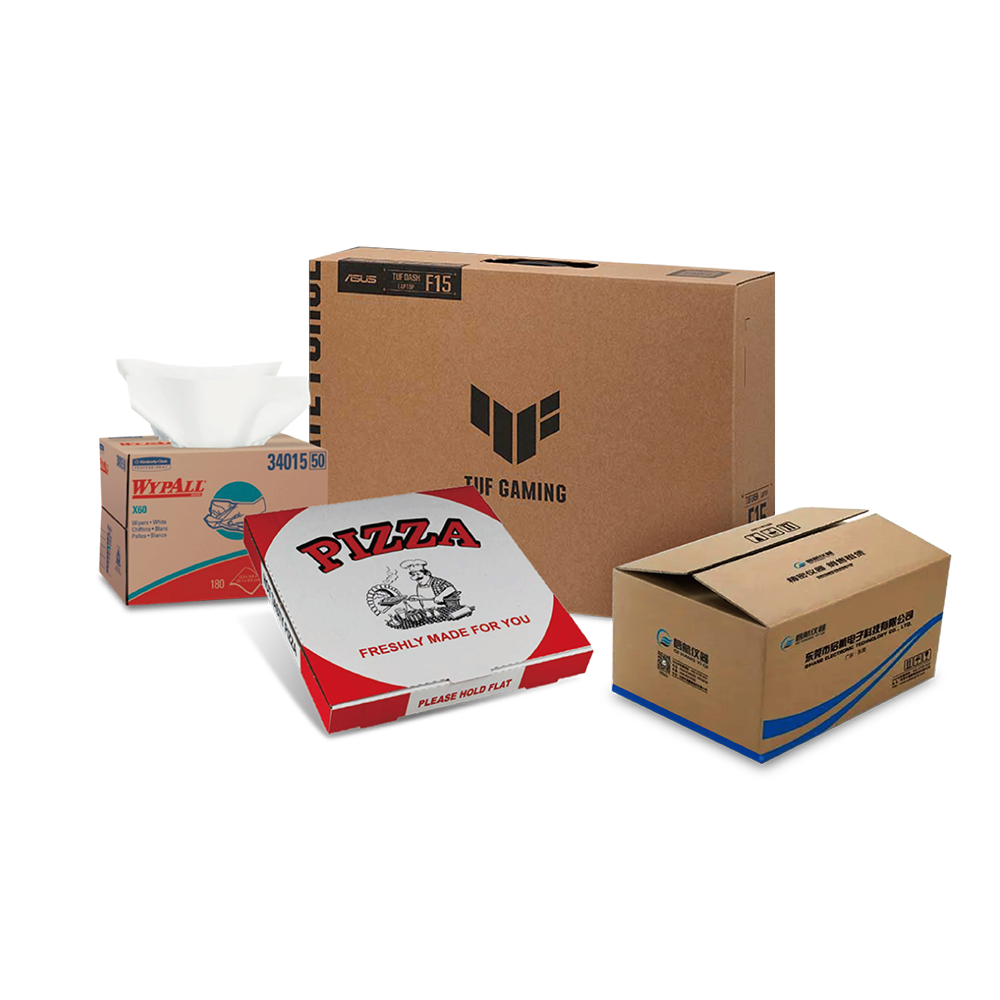 Pizza and Retail Corrugated Boxes Die Cut Packaging for Food and Consumer Goods