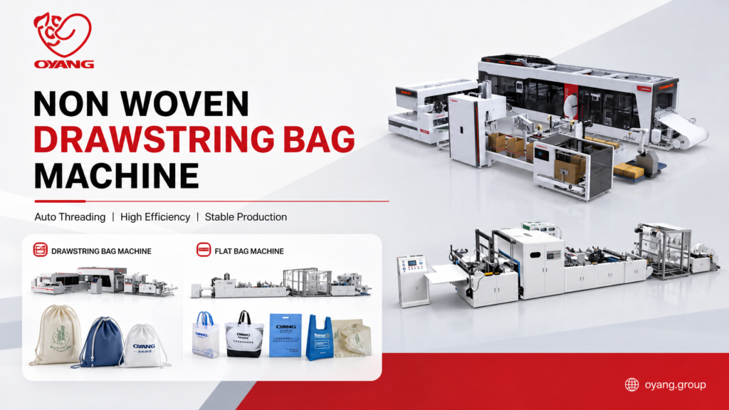 Non Woven Drawstring Bag Machine Auto Threading OYANG