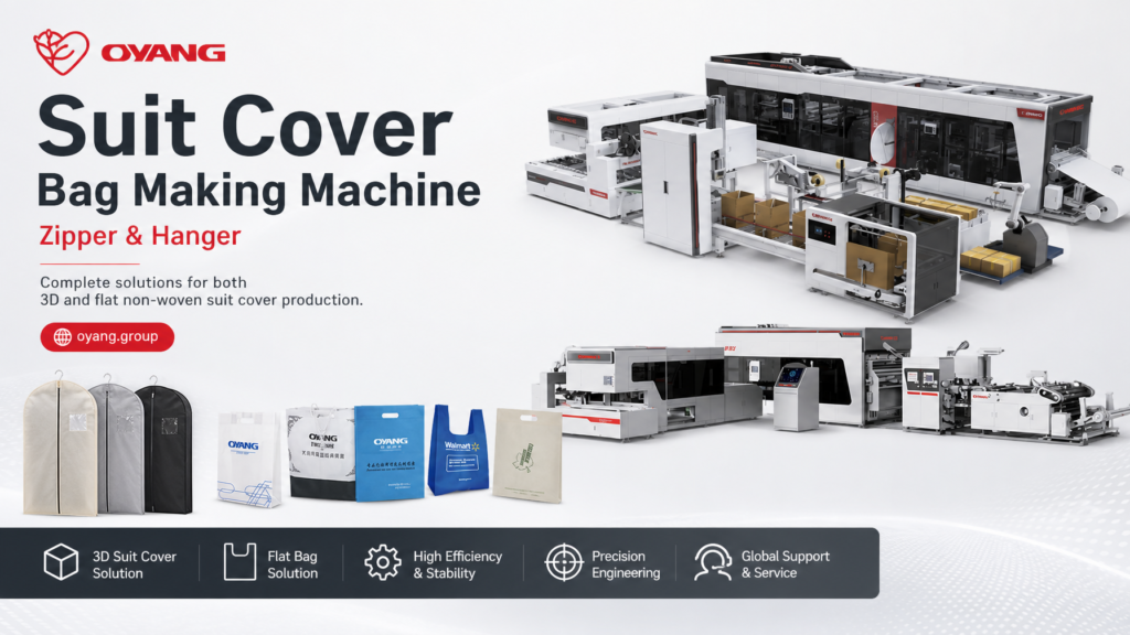 Suit Cover Bag Making Machine Zipper & Hanger OYANG