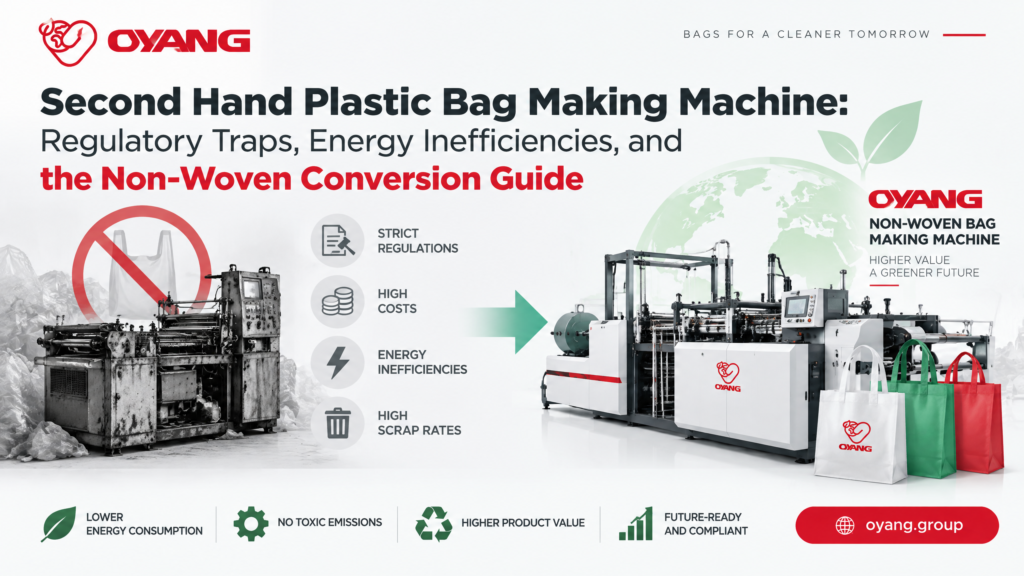 Used Plastic Bag Machine vs Eco Non Woven Bag OYANG